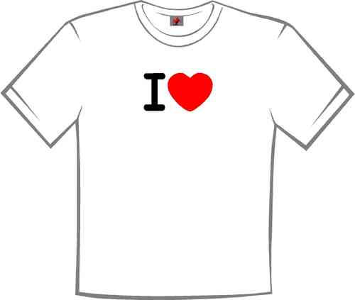 Camiseta "I LOVE" personalizada